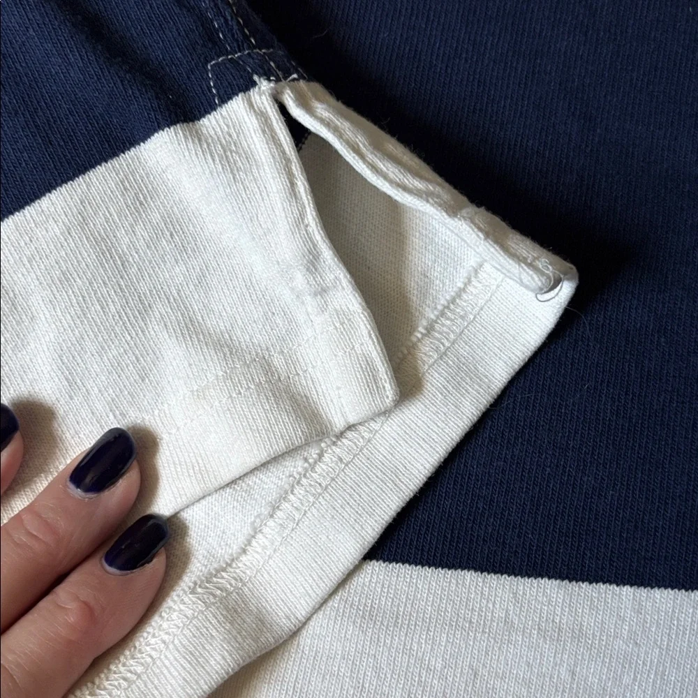 Ralph Lauren Classic Navy and Cream rugby shirt - Picture 8 of 8